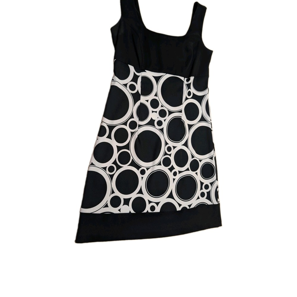 AB Studio Women's Dress Size 8 Sheath Black & White Sleeveless